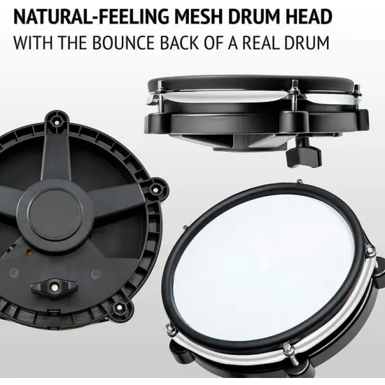 LyxPro Electronic Drum Set, Professional Drum Set with Real Mesh Fabric and Play Along Songs {5}