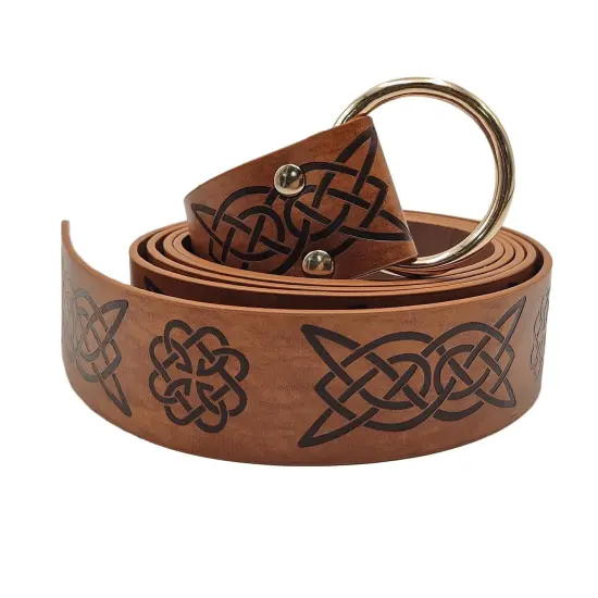 Leatherlike Battle Belt Adult Costume Accessory | Adjustable {1}