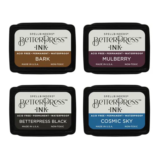 Spellbinders BetterPress Letterpress Mini Ink Pad Set 4/Pkg-Regal Tones {2}