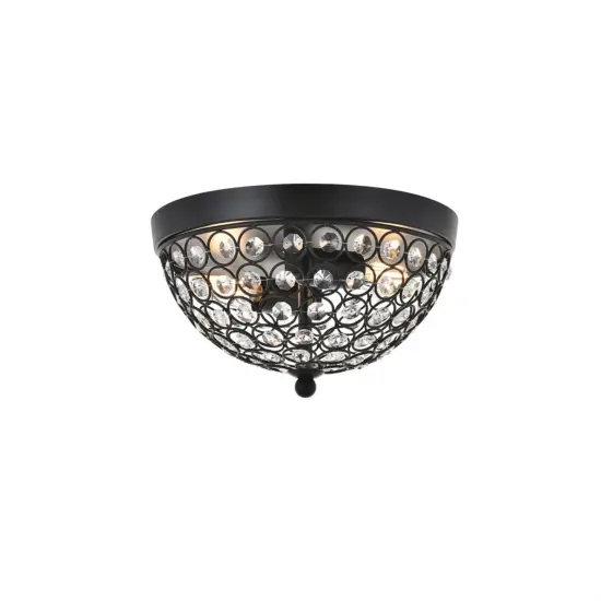Taye 2 light Matte Black Flush Mount {4}