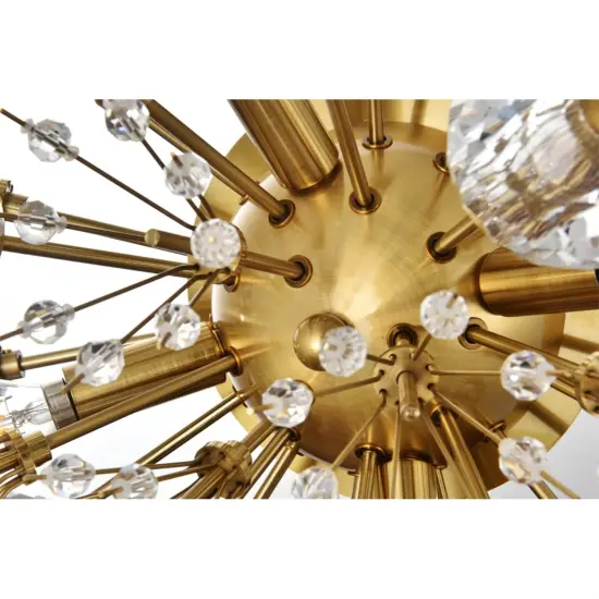Vera 19 inch crystal starburst wall sconce in gold {6}