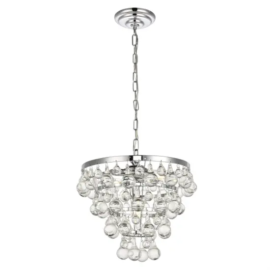Kora Collection Pendant D13 H10.9 Lt:3 Chrome Finish {1}