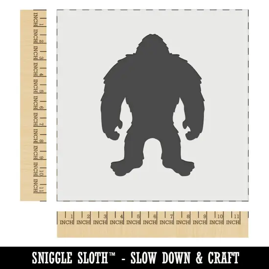 Hairy Bigfoot Sasquatch Standing Silhouette Wall Cookie DIY Craft Reusable Stencil {1}