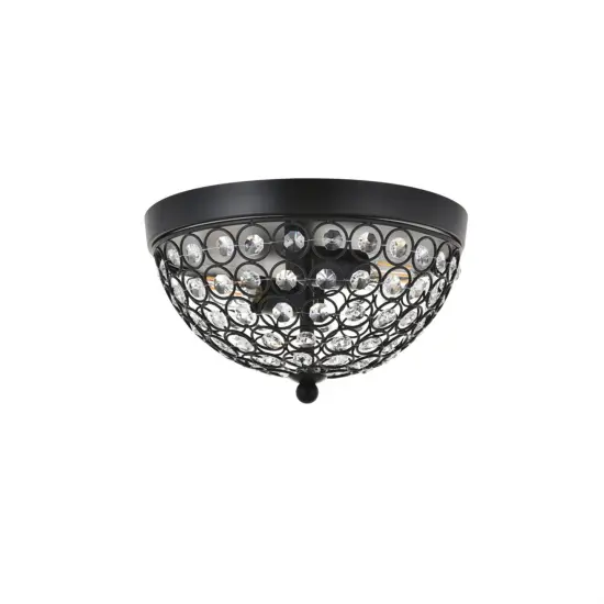 Taye 2 light Matte Black Flush Mount {5}