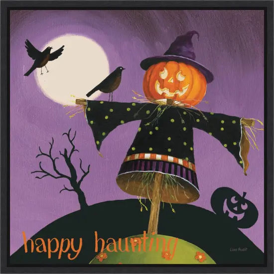 Happy Haunting V by Lisa Audit Framed Canvas Wall Art {1}