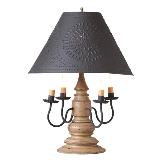 Harrison Lamp in Americana Pearwood with Shade {1}