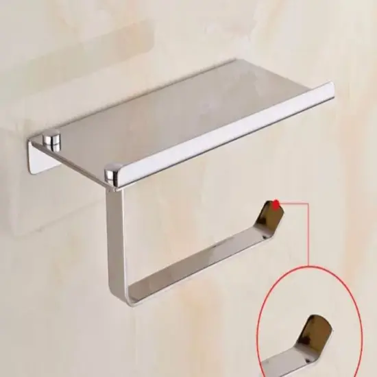 Toilet Paper Holder with Mobile Phone Storage Shelf Holders . {3}