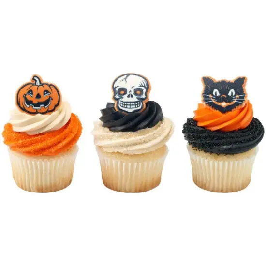 Vintage Fright Cupcake Rings, 12ct {5}