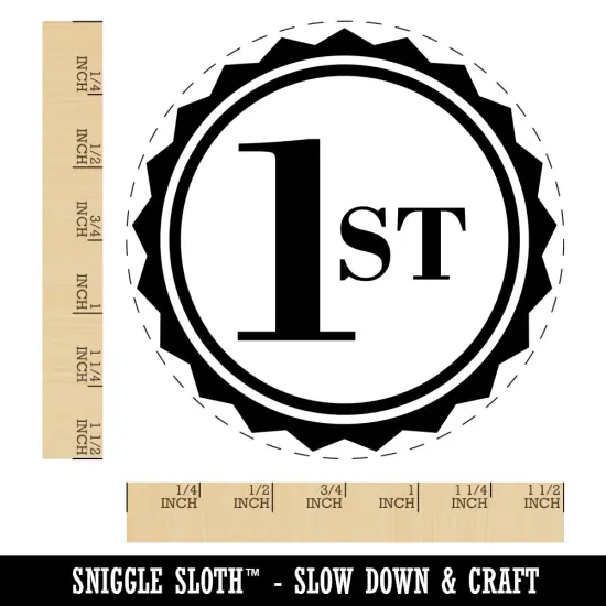 First 1st Place Circle Award Self-Inking Rubber Stamp for Stamping Crafting Planners Black {1}
