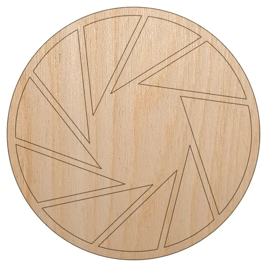 Camera Aperture Shutter Lens F-Stop Unfinished Wood Shape Piece Cutout for DIY Craft Projects {2}