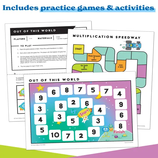 In A Flash Intro to Multiplication Instructional Resources&mdash;Flash Drive With Math Lessons, Journal, Flash Cards, Templates, Posters, Charts, Games for Learning Times Tables, Grades 2-3 (236 pgs) {4}