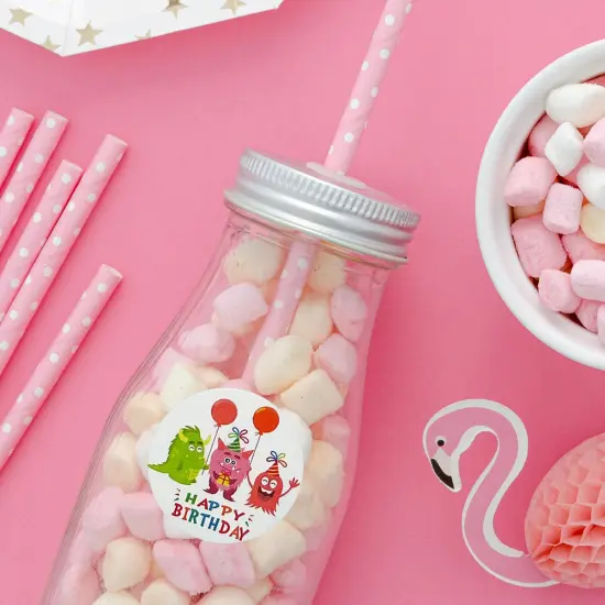 Wrapables 1 Inch Reward, Birthday, Thank You Stickers for Teachers, Students, Classrooms, Party Favors, Gifts, Boxes & Bags (1000pcs) Happy Birthday {5}