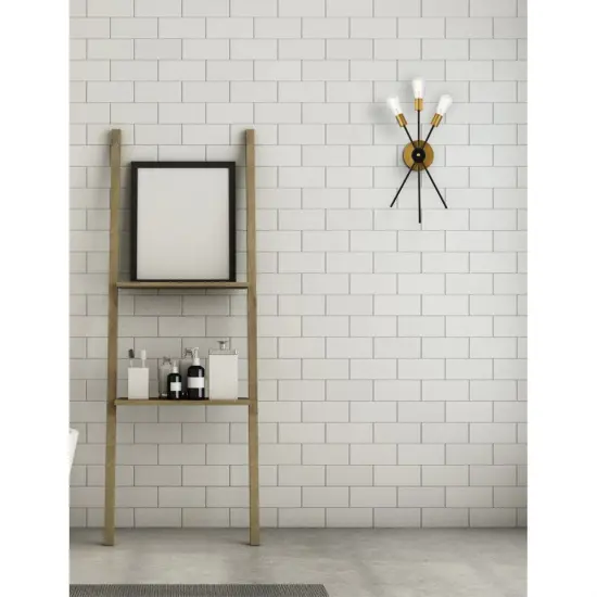 Lucca 11 inch bath sconce in black and brass {2}