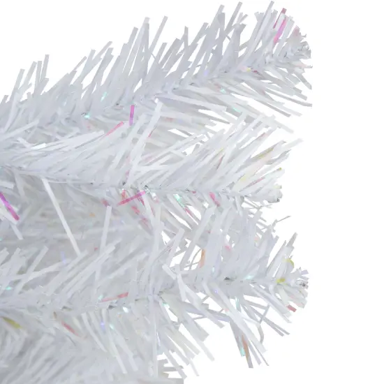 Northlight 18" White Iridescent Spruce Artificial Christmas Tree - Unlit {7}