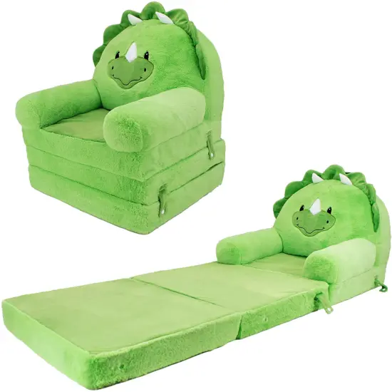 Soft Landing - Elite Seats - Premium Character Sofa Seat & Transformable Fold-Out Lounger with Carrying Handle - Dino {4}