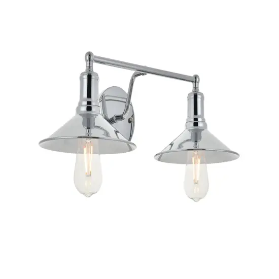 Etude 2 light chrome Wall Sconce {6}