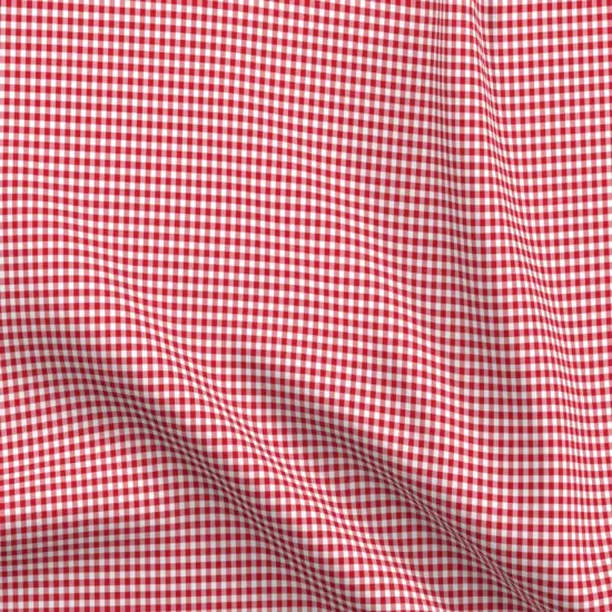Various Fabrics by the Yard or Fat Quarter Tiny Red Check Ditsy Scale Summer Picnic Gingham Custom Printed Fabric by Spoonflower {5}