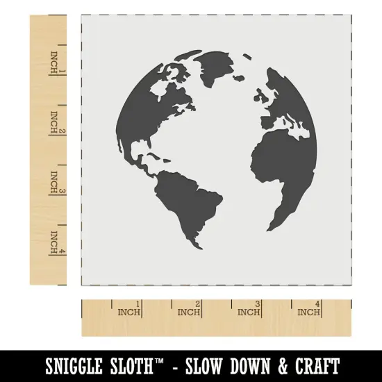 Globe of Earth Wall Cookie DIY Craft Reusable Stencil {7}
