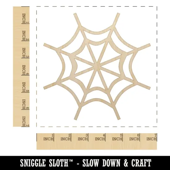 Spider Web Unfinished Wood Shape Piece Cutout for DIY Craft Projects {1}