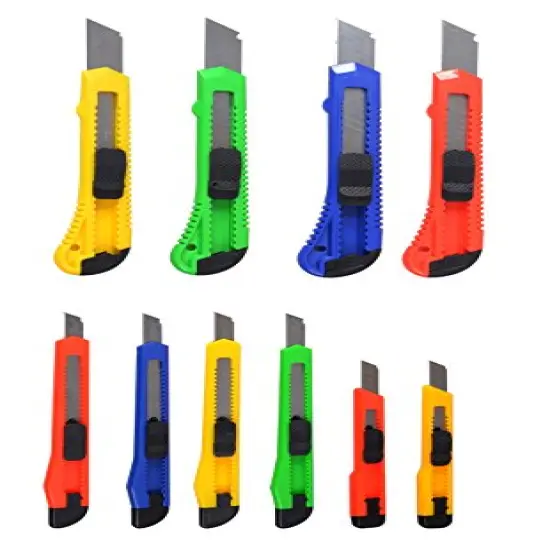 eZthings Heavy Duty Box Cutters Openers Utility Knives with Snap Off Blades Variety Knife Set {5}