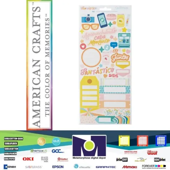 Obed Marshall - FANTASTICO COLLECTION - STICKER SHEET 6&rdquo;x12&rdquo; CARDSTOCK (102 PIECE) 34007833 by American Crafts {1}