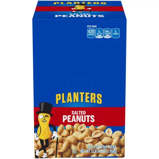Salted Peanuts, 2.5 oz (Case of 15) {1}