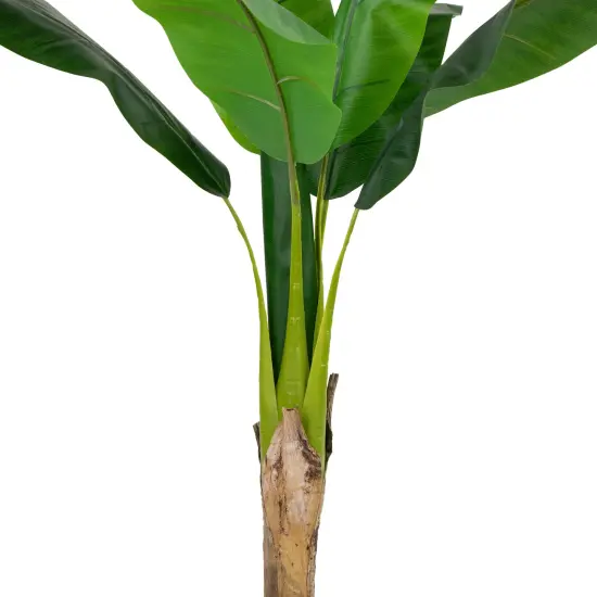 Northlight 4' Artificial Tropical Banana Tree in a Clay Pot Green {6}