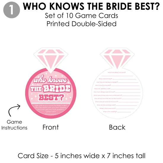 Big Dot of Happiness Last Rodeo - 4 Pink Cowgirl Bridal Shower Games - 10 Cards Each - Gamerific Bundle {6}