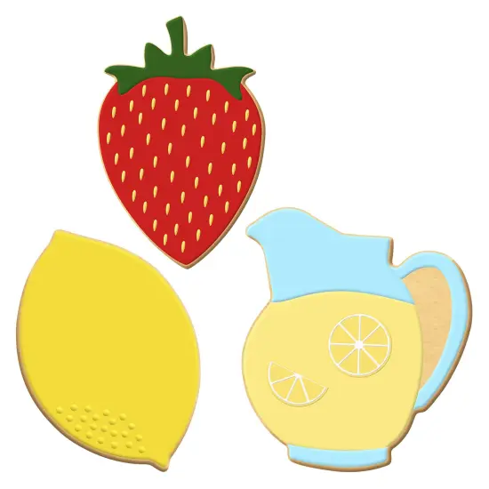CookieCutter.com Strawberry Lemon Pitcher Cookie Cutter 3 Pc Set HS0467 - USA Made {3}