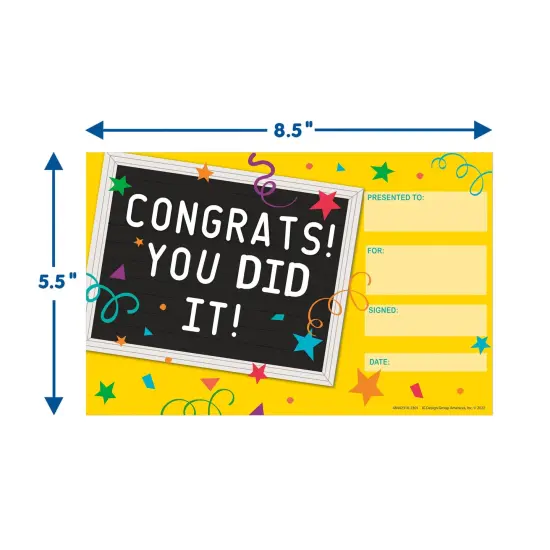 You Did It! Recognition Award, 36 Per Pack, 6 Packs {3}