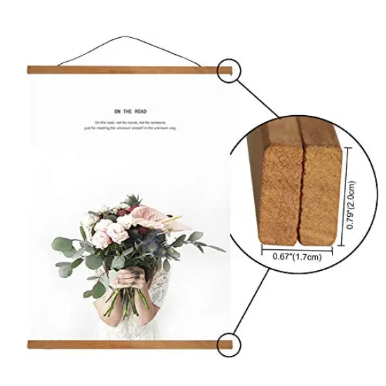 2 Pack Poster Frame,16x16 16x20 16x22 16x24 Magnetic Light Wood Wooden Frames Hanger for Photo Picture Art Canvas Print Artwork Wall Hanging Teak Wood 16'' {6}