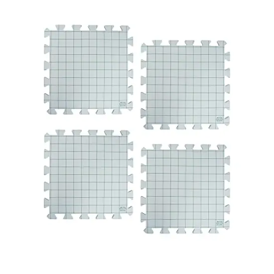 Interlocking Needlepoint, Knitting, and Crochet Blocking Boards, 12'' W x 12'' L, White, 4 Pc {1}