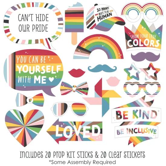 Big Dot of Happiness So Many Ways to Be Human - Pride Party Photo Booth Props Kit - 20 Count {3}