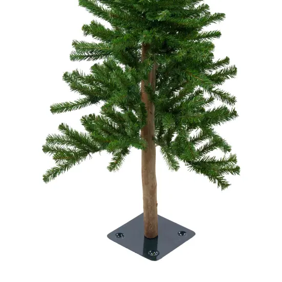 Northlight Pre-Lit Medium Alpine Artificial Christmas Tree - 3' - Clear Lights Green {6}