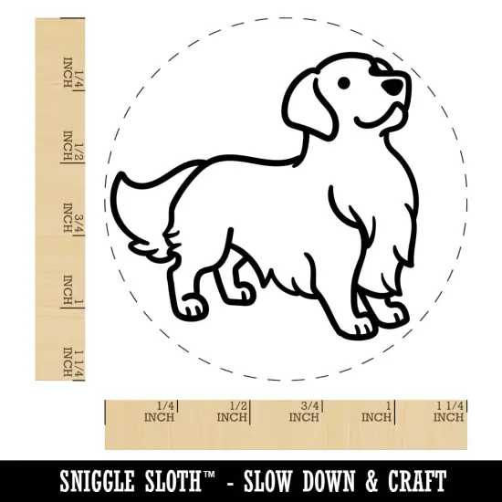 Golden Retriever Standing Dog Rubber Stamp for Stamping Crafting Planners {1}