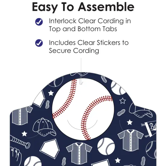 Big Dot of Happiness Batter Up - Baseball - Baby Shower or Birthday Party Vertical Photo Garland 35 Pieces {6}