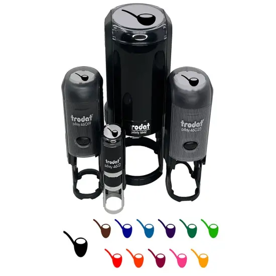 Old Timey Pipe Self-Inking Rubber Stamp for Stamping Crafting Planners Yellow {7}