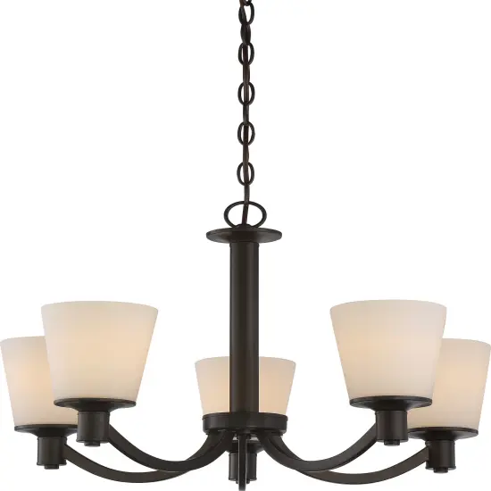 Laguna 5-Light Hanging Mounted Chandelier Light Fixture in Forest Bronze Finish {1}