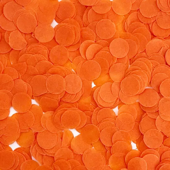 Wrapables Round Tissue Paper Confetti 0.5" Circle Confetti Orange {1}