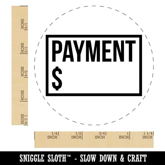 Payment Reminder Money Bill Rubber Stamp for Stamping Crafting Planners {1}
