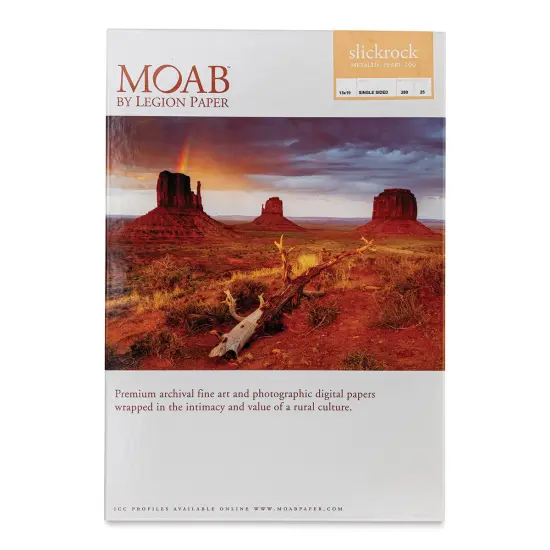 Legion Moab Slickrock Metallic Paper - 13" x 19", Pearl, Pkg of 25 Sheets {1}