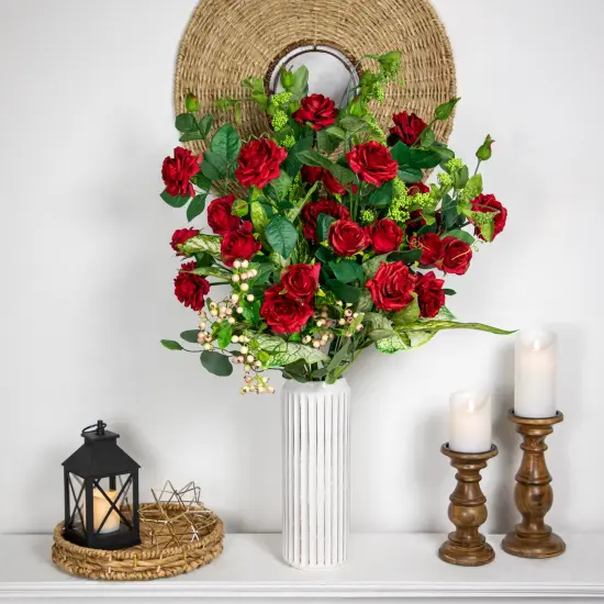 Northlight Real Touch&trade; Red Artificial Rose Floral Sprays, Set of 6 -35" {3}