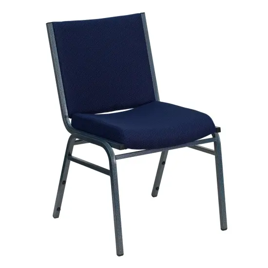 Emma and Oliver Heavy Duty Reception/Guest Stack Chair NavyBluePatternedFab {1}