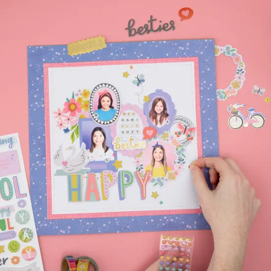 Pebbles Cool Girl Thickers Stickers 107/Pkg-Phrase {4}