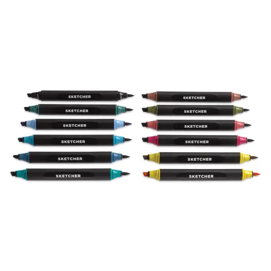 Molotow Sketcher Twin Graphic Markers - Main Kit 3, Set of 12 {1}