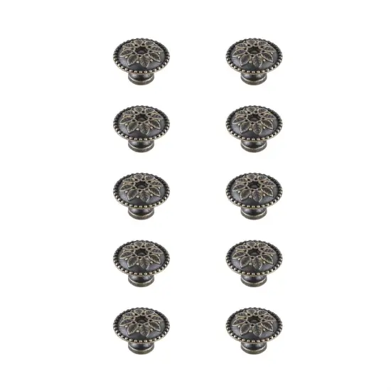 Corio 0.9" Diameter Antique Bronze Mushroom Knob Multipack (Set of 10) {1}