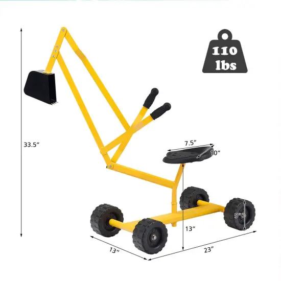 Heavy Duty Steel Frame Kid Ride-on Sand Digger {4}