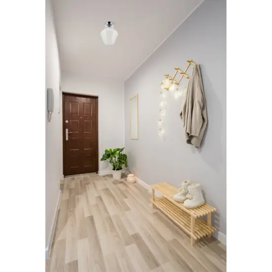 Gene 1 light Chrome and Frosted white glass Flush mount {2}