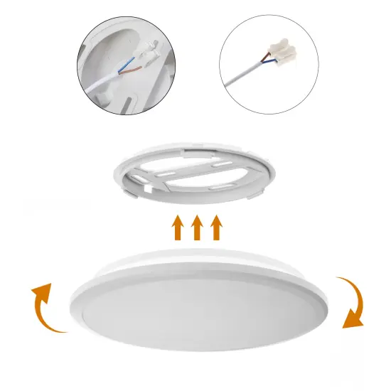 Round LED Ceiling Light Fixture Modern Flush Mount 36W 6500K Cool Daylight Energy Ideal for Office Kitchen Bedroom Living Room Bathroom Dining Room Hallway and Entryway {10}