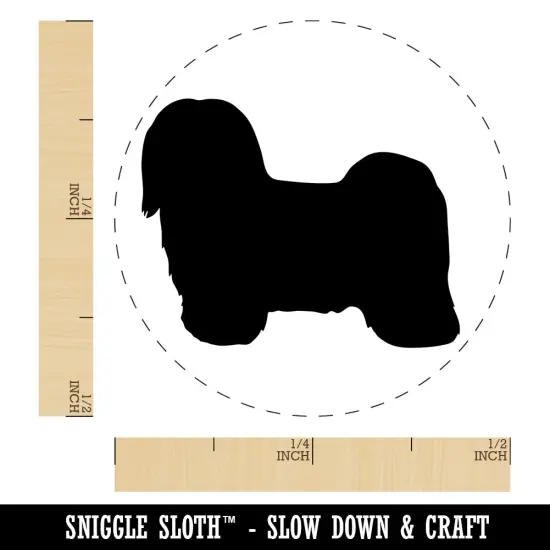 Havanese Dog Solid Self-Inking Rubber Stamp for Stamping Crafting Planners UV {1}
